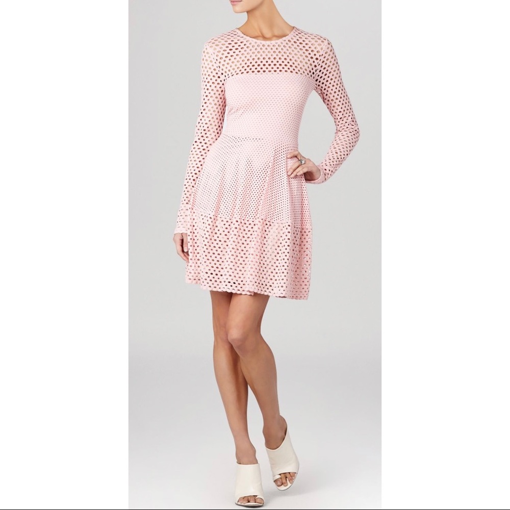 💕 NEW BCBGMaxazria Kyla pink mesh dress small